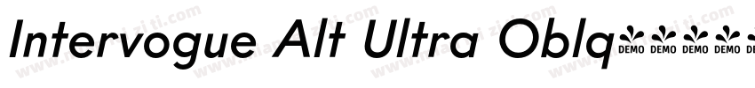Intervogue Alt Ultra Oblq字体转换